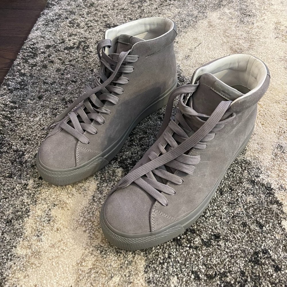 Rag & Bone Men's High Top Suede Grey Sneakers